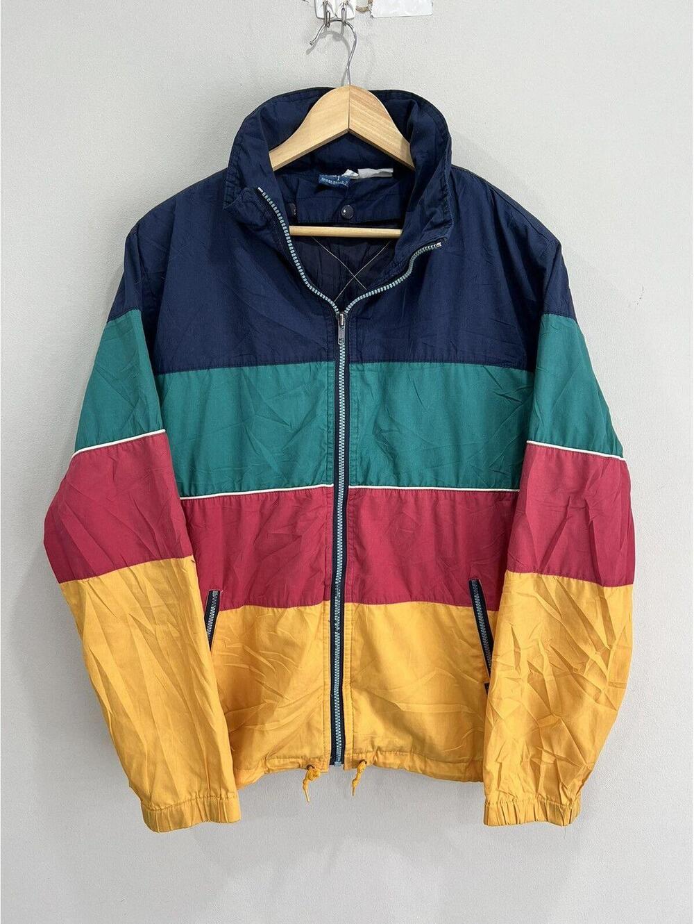 Vintage Ocean Pacific Light Jacket Multicolor striped shirt